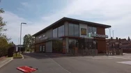 Empty And Closed Down Mcdonalds Restaurant During Uk Coronavirus Lockdown Stock Footage
