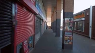 Empty And Closed Dudley Town Centre During Coronavirus Lockdown Uk Stock Footage
