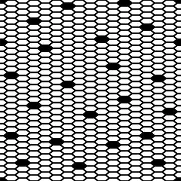 Empty and filled hexagons form stylish ornament. Stock Illustration