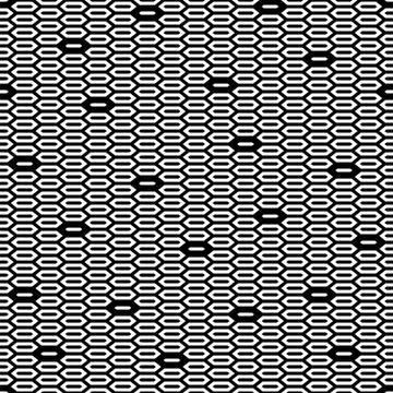 Empty and filled hexagons form stylish ornament. Stock Illustration