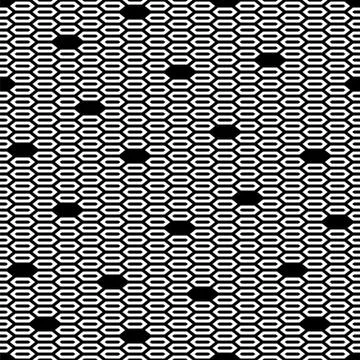 Empty and filled hexagons form stylish ornament. Stock Illustration