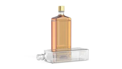 Empty and full whisky bottles Stock Footage 338397002