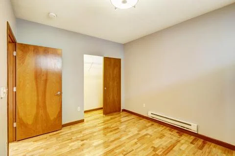 Empty apartment interior. room with walk-in closet Stock Photos