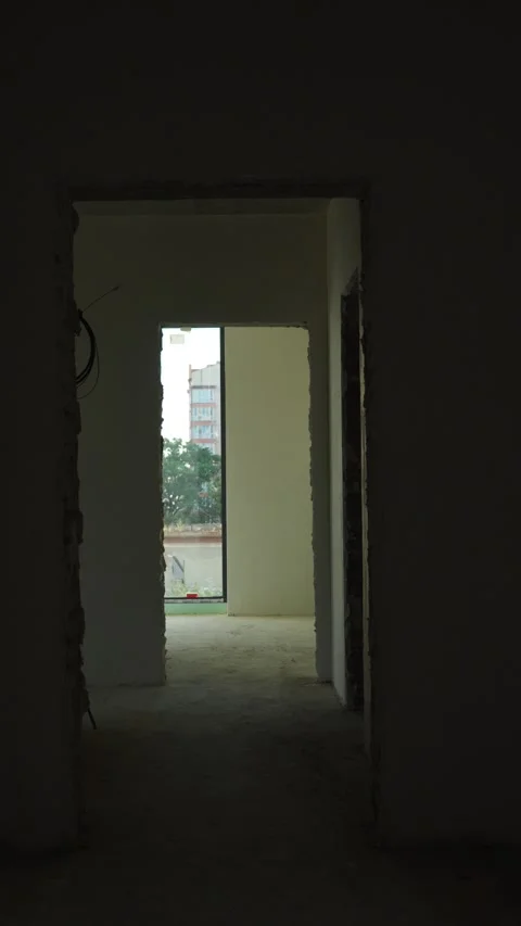 Empty apartment interior with window view Stock Footage 326794327