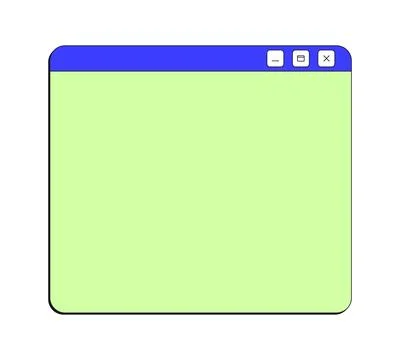 Empty application neo brutalism pop-up UI window Stock Illustration