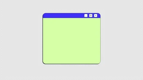 Empty application neo brutalism popup UI window animation Stock Footage 333111728