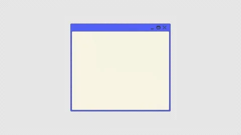 Empty application pixel art pop-up window UI overlay animation Stock Footage 333308895
