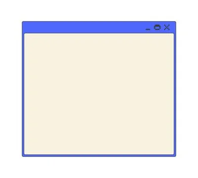 Empty application pixel art popup window UI overlay Ilustração Stock