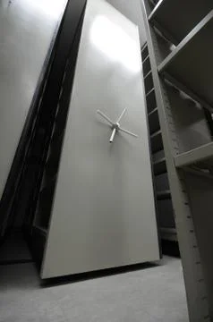 Empty archive storage room Foto stock