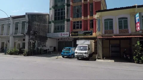 Empty Argyll road, Jalan Argyll view, George Town, Penang, Malaysia Stock Footage 162120477