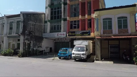 Empty Argyll road, Jalan Argyll view, George Town, Penang, Malaysia Stock Footage 162120545