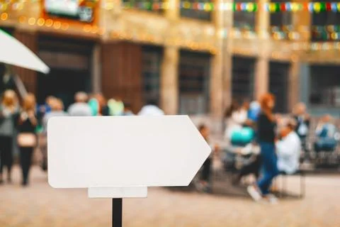 Empty arrow on a signpost. Stock Photos