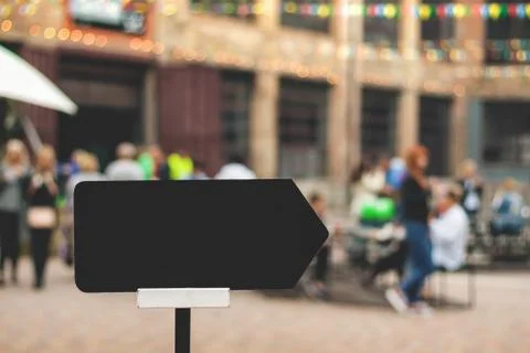 Empty arrow on a signpost. Stock Photos