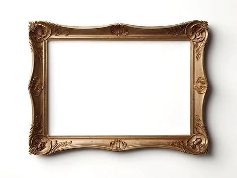 Empty art deco frame isolated on white background 스톡 일러스트
