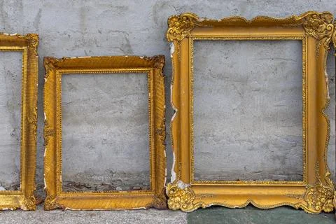Empty Art Frames Stock Photos