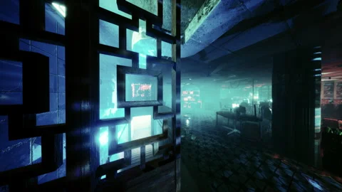 Empty asian bar at night Video stock 239340510