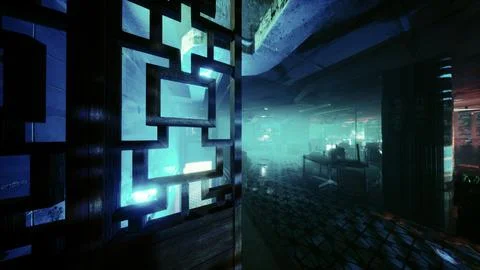 Empty asian bar at night Stock Illustration