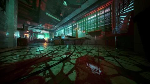 Empty asian bar at night Stock Illustration