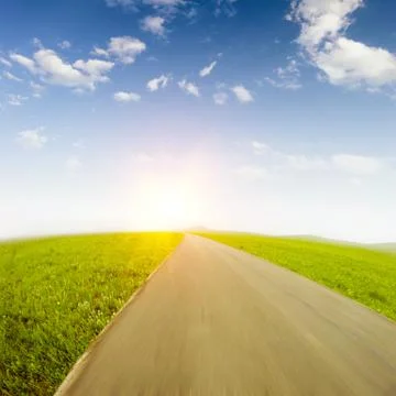 Empty asphalt road Stock Photos