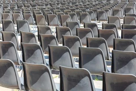Empty Audience Chairs Stock Photos