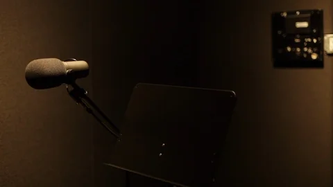 Empty Audio Recording Booth Stock Footage 116917603