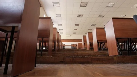 Empty auditorium, classroom, college, school, university Stock Footage 70370565