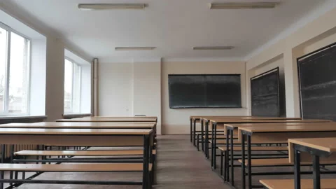 Empty Auditorium Hall. Camera Slider Movement. Stock Footage 122078681