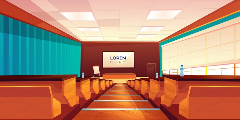 Empty auditorium, lecture hall or meeting room Иллюстрация