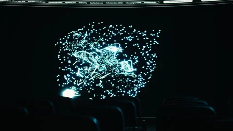 Empty auditorium prepared for in house large language model meeting Stock Footage 327880939