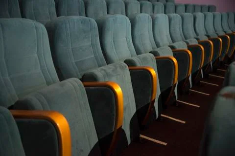 Empty auditorium with seats Stock Photos
