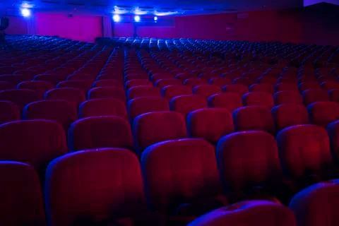 Empty auditorium with seats Stock Photos