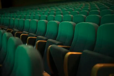 Empty auditorium with seats Stock Photos