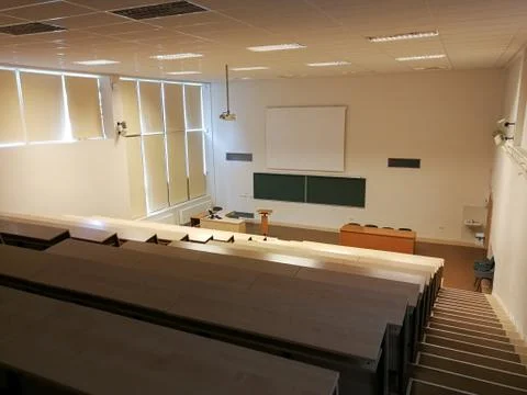 Empty auditorium of the university Stock Photos