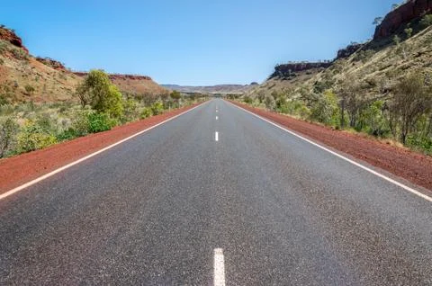 Empty australian highway Foto stock