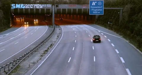 Empty Autobahn Video stock 125929347