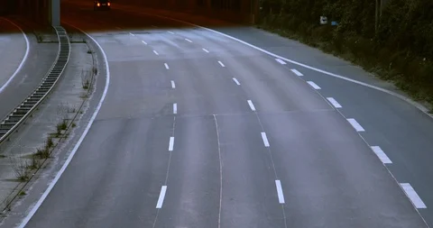 Empty Autobahn Video stock 125929623