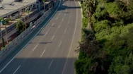 Empty Ayalon Freeway In Tel Aviv City Coronavirus Covid-19 Lockdown Stock Footage