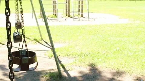 Empty Baby swing Stock Footage 7755152