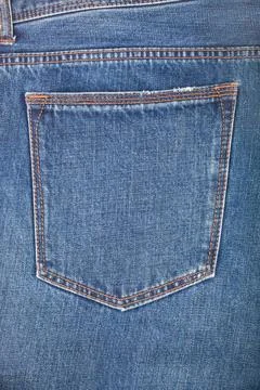 Empty back pocket Empty back pocket of blue jeans. Denim texture backgroun... 스톡 사진