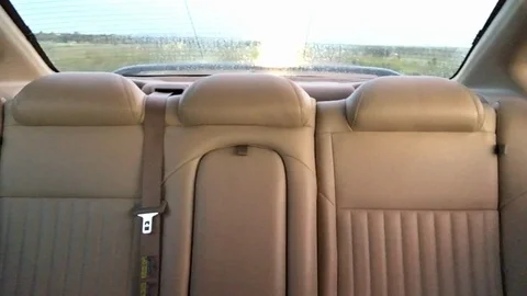 Empty Back Seats while Driving Stock Footage