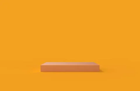 Empty background and box display. 3D Illustration. Stock Illustration