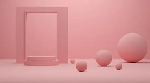 Empty background and stand display or shelf with studio for showing or design Illustrazione stock