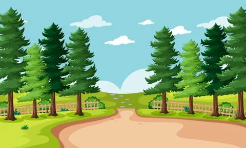 Empty background nature park scenery イラスト素材