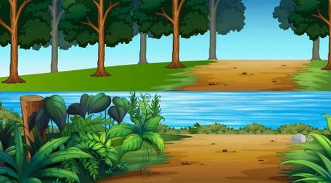 Empty background nature scenery Stock Illustration