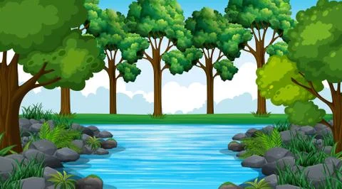 Empty background nature scenery Stock Illustration