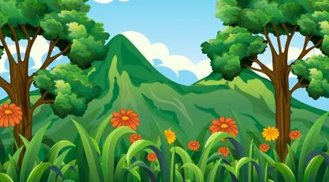 Empty background nature scenery Stock Illustration