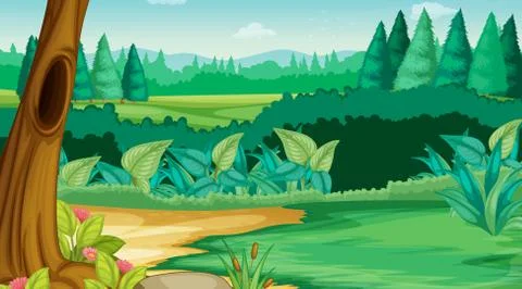 Empty background nature scenery Stock Illustration