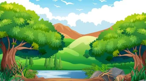 Empty background nature scenery Stock Illustration