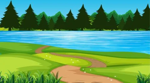 Empty background nature scenery Stock Illustration