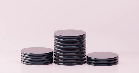 Empty background of a shelf for products. An empty podium or pedestal on a pi Stock Illustration